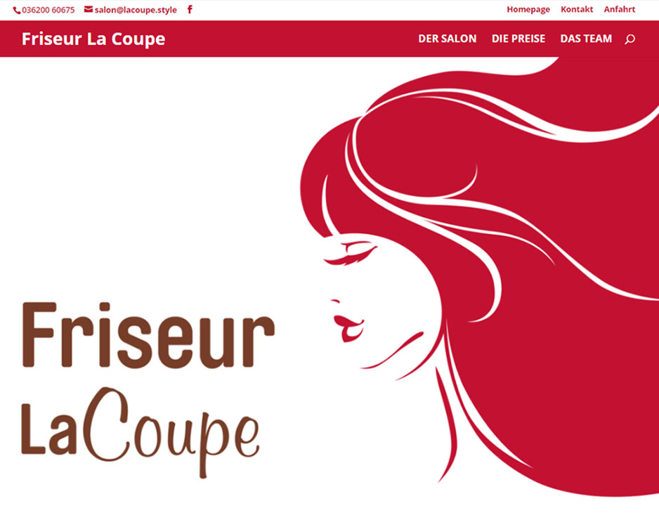 Webdesign Homepage Webpräsenz Friseur La Coupe