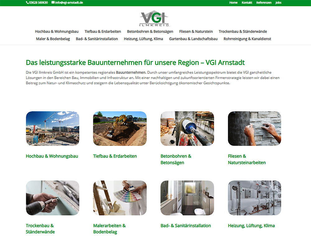 Webdesign Homepage Webpräsenz VGI Arnstadt