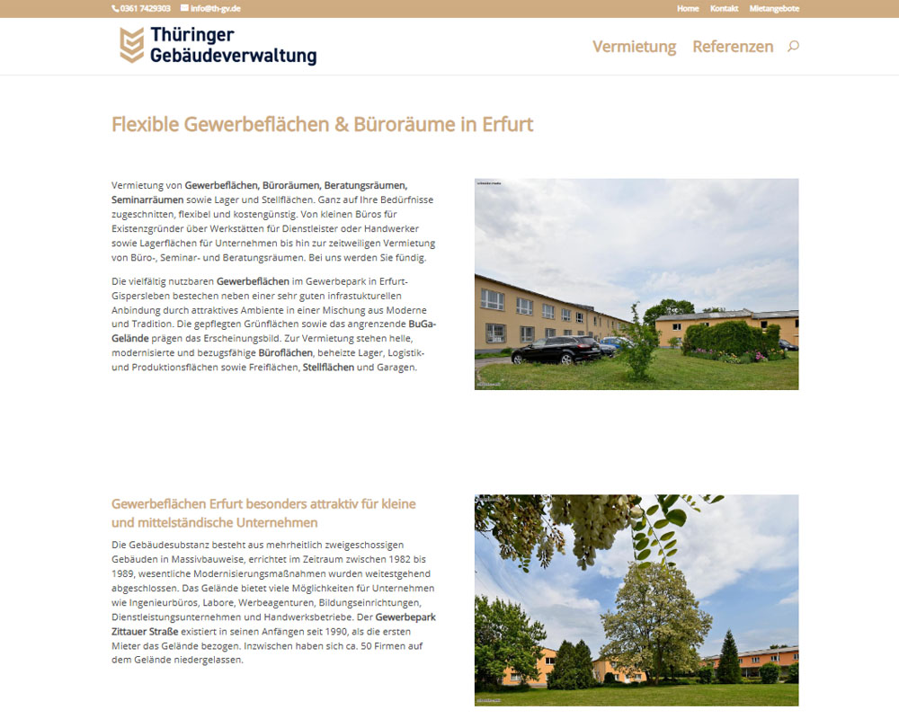 Webdesign Homepage Webpräsenz Compark Erfurt